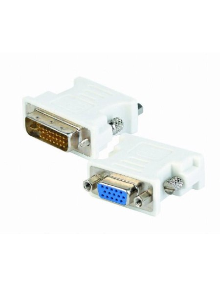 Adaptador DVI-I 24+5 macho a VGA hembra / Blanco / Cablexpert a-dvi-vga
