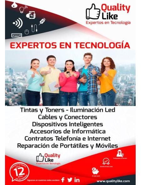 Cartel expertos en tecnología Quality Like