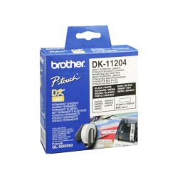 Etiquetas Original Brother DK11204 17x54 mm Texto negro sobre fondo blanco