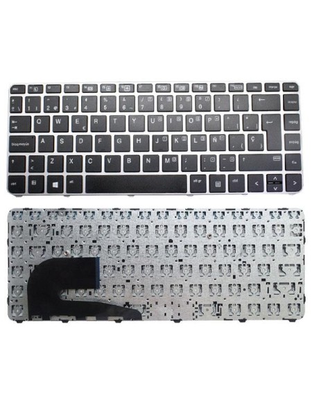 Teclado compatible para portátil HP Elitebook 745 G3 / 745 G4 / 840 G3 / 840 G4 / 848 G4 / Negro marco plata