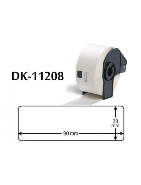 Etiquetas Original Brother DK11208  38x90 mm  Negro sobre Blanco