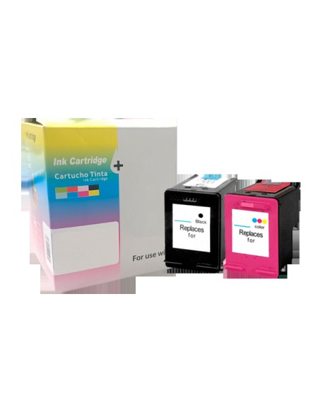 Pack Tintas Dayma Hp n302 XL Remanufacturado (eu) f6u68ae (muestra nivel de  tinta) 1x Bk / 1x