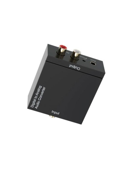 Adaptador de audio optico Toslink a 2 Rca con alimentacion / NB1396 / Negro / One+
