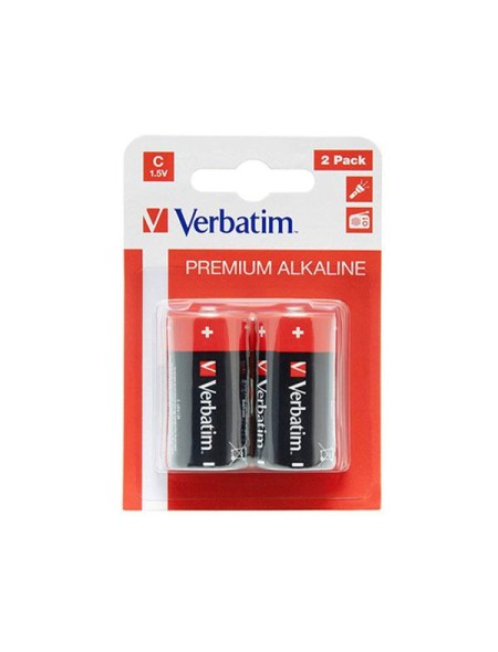 Pilas Verbatim Alcalinas Clase C / LR14 / 1.5v / Pack 2 uds / 049922-46
