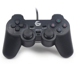 Mando PC Gaming Gembird  / Dual Vibracion / Cable 1.8m / Negro / JPD-UDV-01