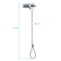 Cable de seguridad para portatil con combinacion / 1.5 m / Gris / Tooq / TQCLKC0015