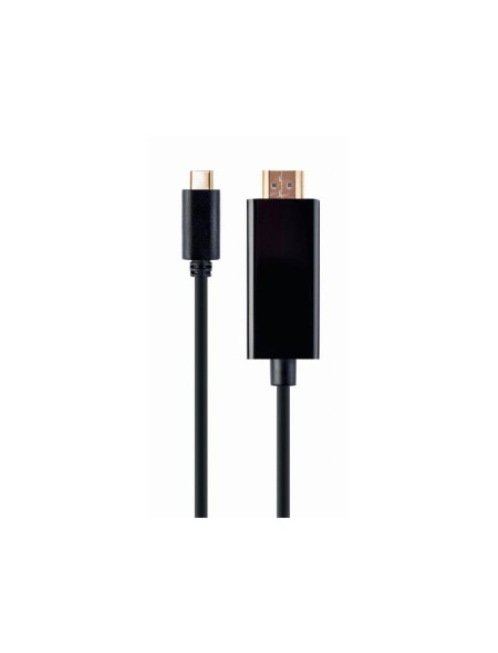 Cable de video Type-C a HDMI M/M / 1m / 4K / Cablexpert / Negro / A-CM-HDMIM-01