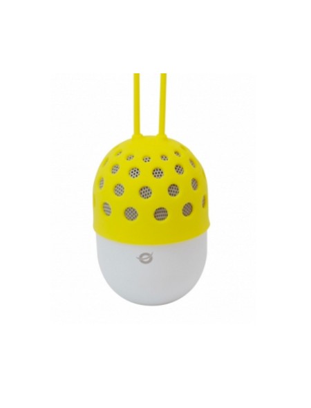 ÷ Altavoz bluetooth portable conceptronic con luz led cspkbtwphly color amarillo