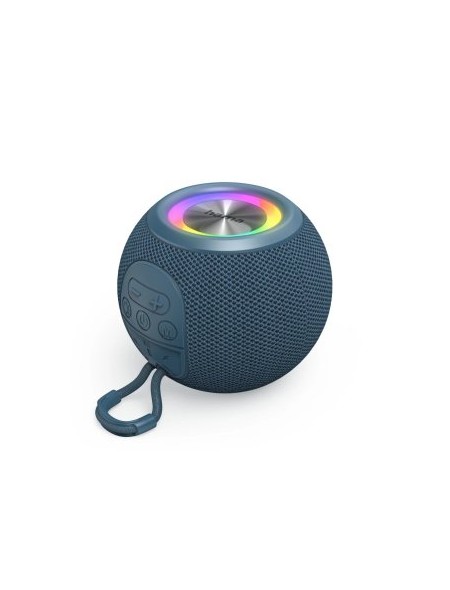 ÷ Altavoz bluetooth portable hama ball shape 5w iluminacion led tws bateria 10h manos libres color azu