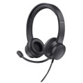÷ Headset trust hs-150 25333 jack 3.5mm microfono plegable diadema ajustable