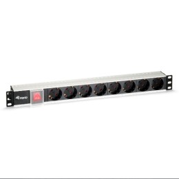 ÷ Regleta alimentacion aluminio rack 19
