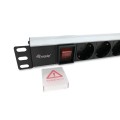 ÷ Regleta alimentacion aluminio rack 19