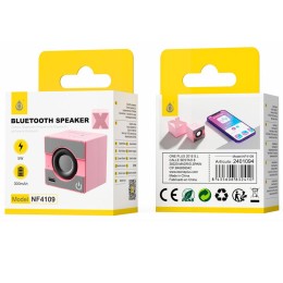 Mini altavoz Bluetooth Simbolo X NF4109 / 5W / 300 mAh / Rosa-Gris / ONE+ / 2401094