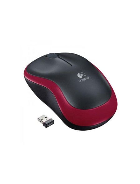 ÷ Mouse logitech wireless m185 red p/n:910-002237